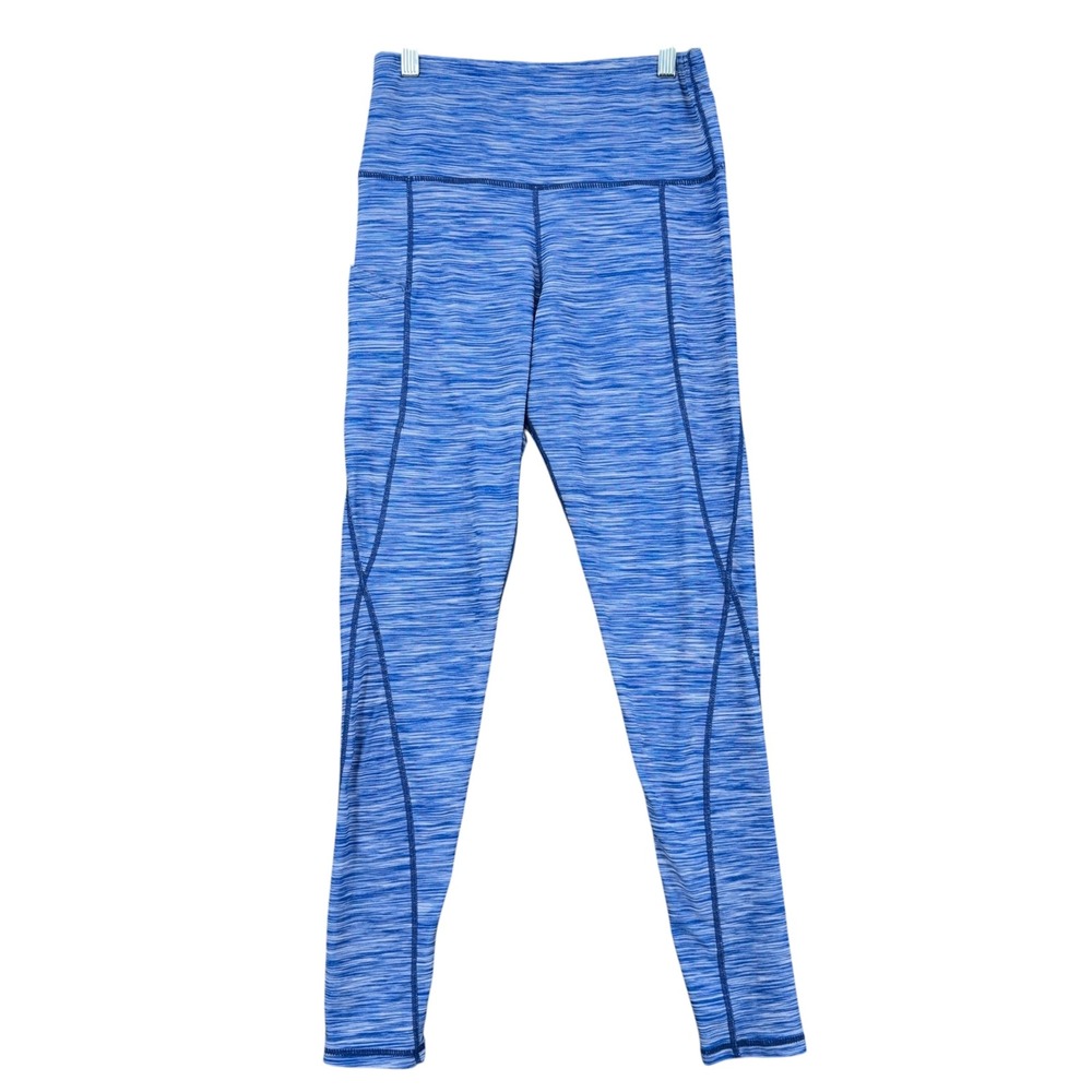 Neleus Space Dye Leggings Womens Size M Polyester Spandex Blue
